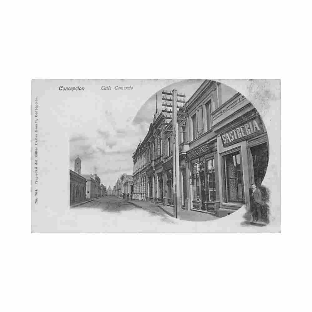 chile concepcion calle comercio ed c brandt 704 Vintage A4 Photo Print
