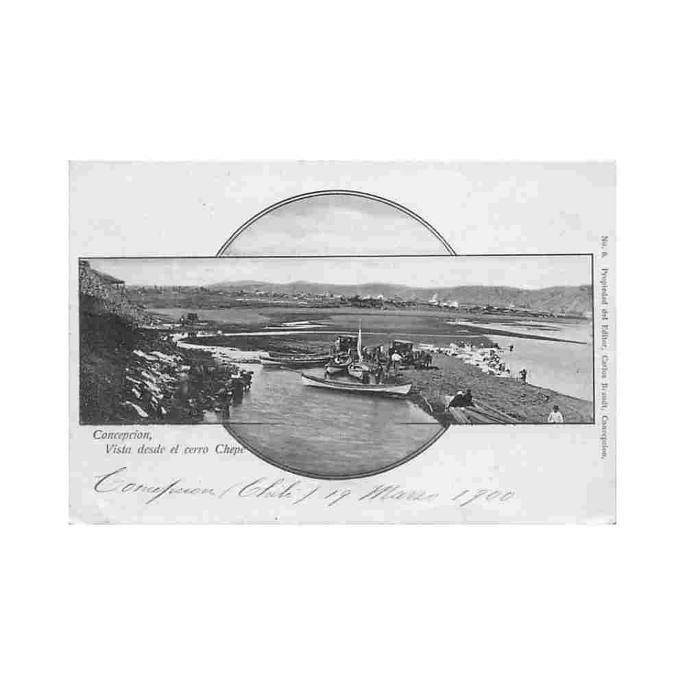 chile concepcion vista desde el cerro chepe ed carlos brandt 6 Vintage A4 Photo Print
