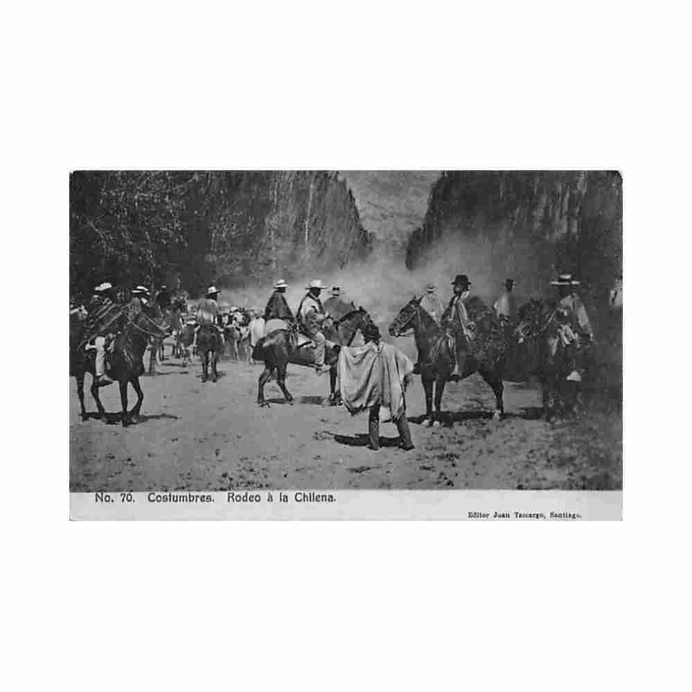 chile costumbres rodeo a la chilena ed juan tamargo 70 Vintage A4 Photo Print