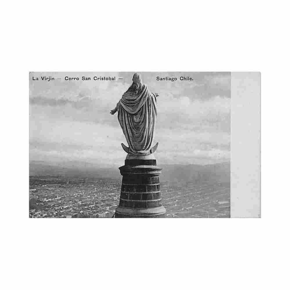 chile santiago la virjin cerro san cristobal ed hume y ca Vintage A4 Photo Print