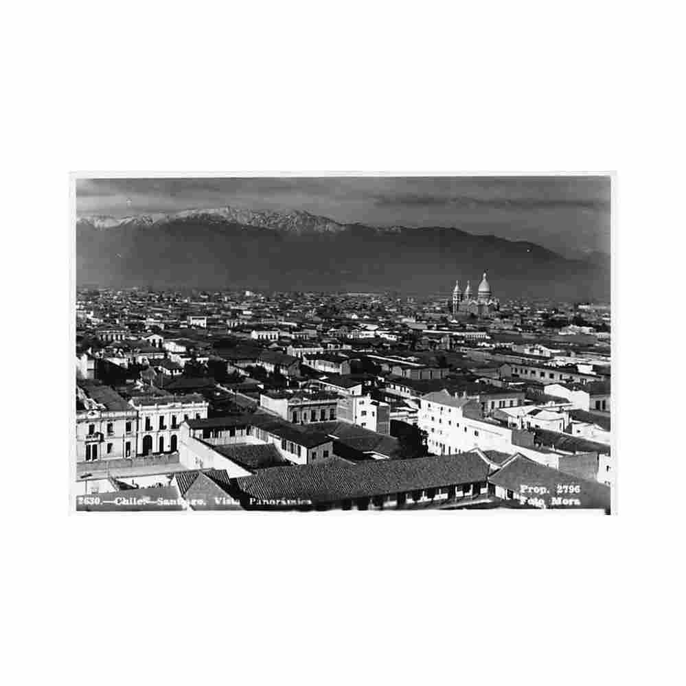 chile santiago vista panoramica ed mora 2630 Vintage A4 Photo Print