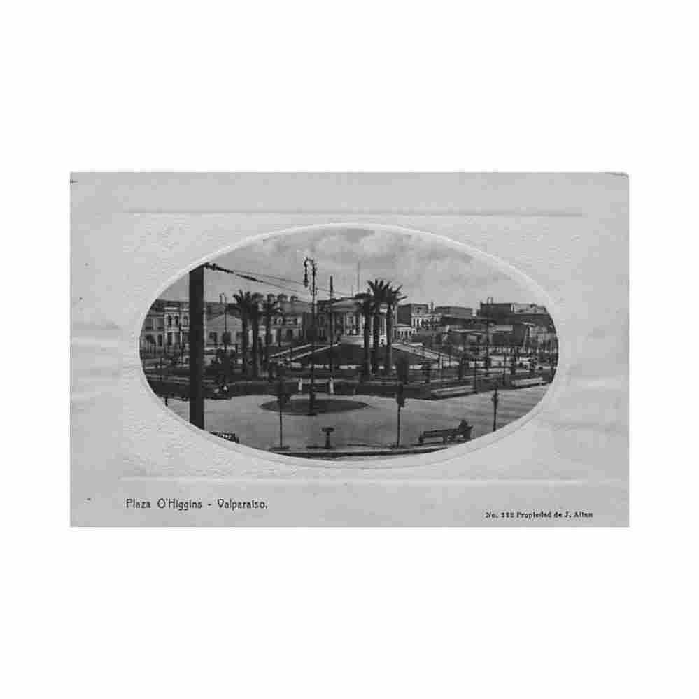 chile valparaiso plaza o higgins ed j allan 222 Vintage A4 Photo Print