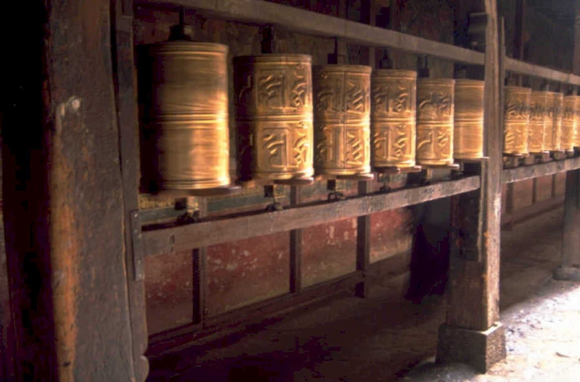 chime cylinders tibetan 1980s 1990s A4 Photo Print