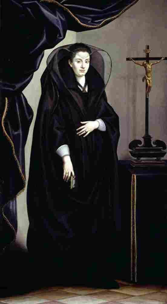 chimenti portrait of a noblewoman dressed in mourning Art A4 Photo Print