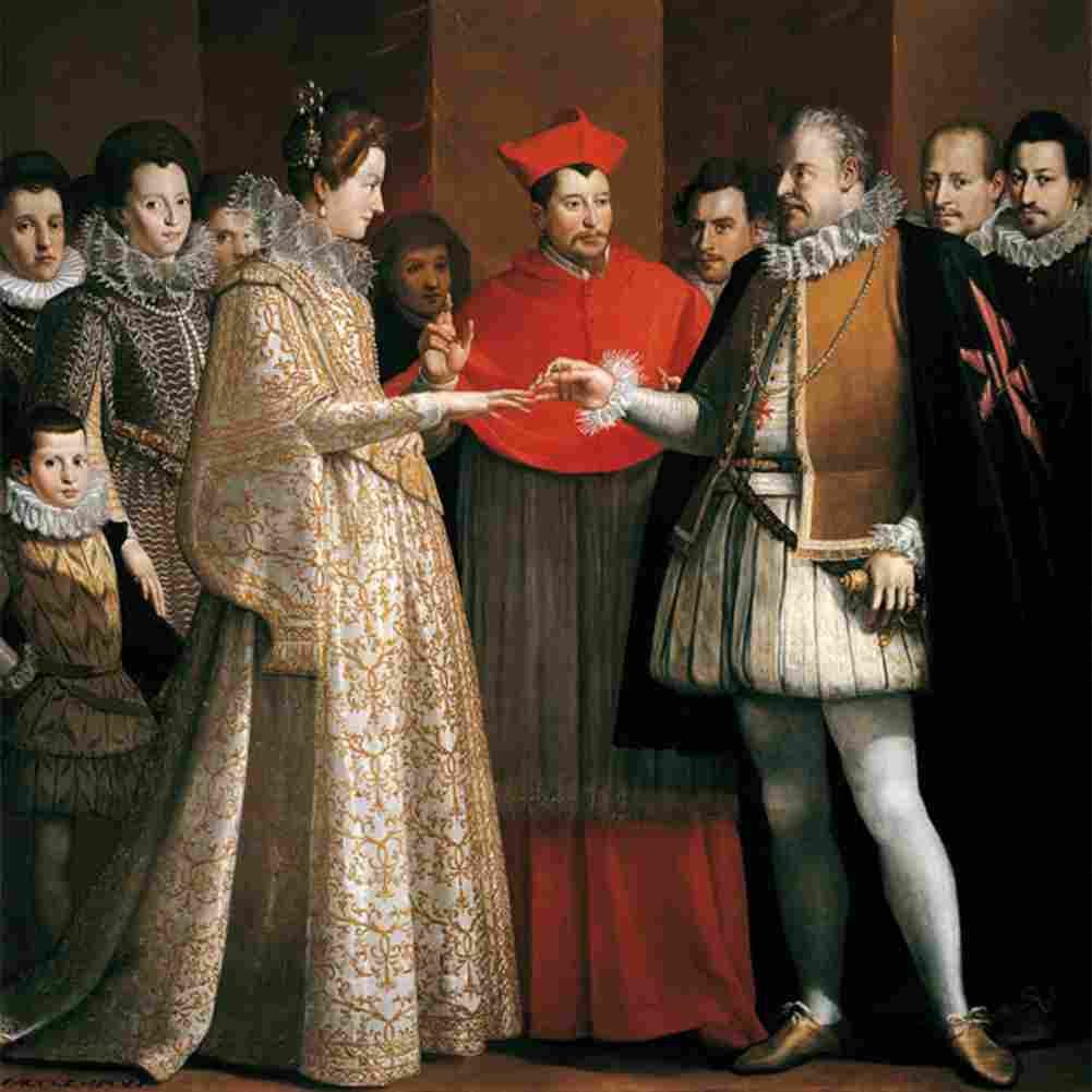 chimenti wedding of maria de medici and henry iv of france Art A4 Photo Print