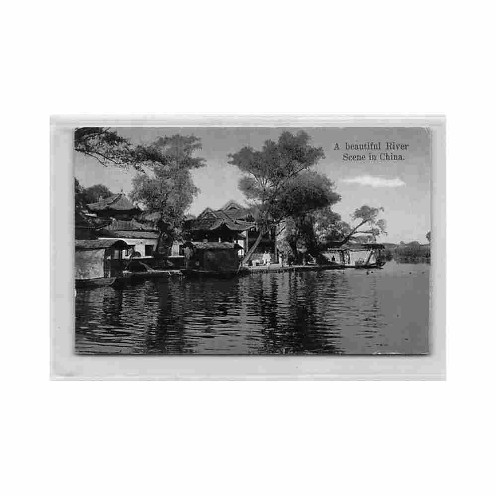 china a beautiful river scene kingshill Vintage A4 Photo Print