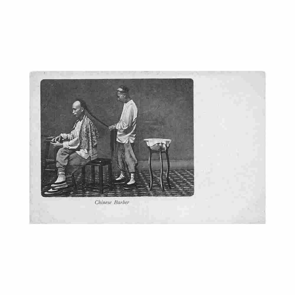 china barber Vintage A4 Photo Print