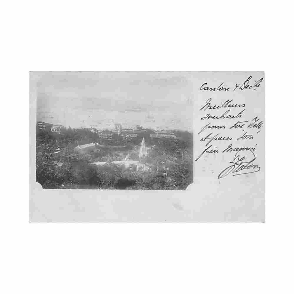 china hong kong bird s eye view Vintage A4 Photo Print