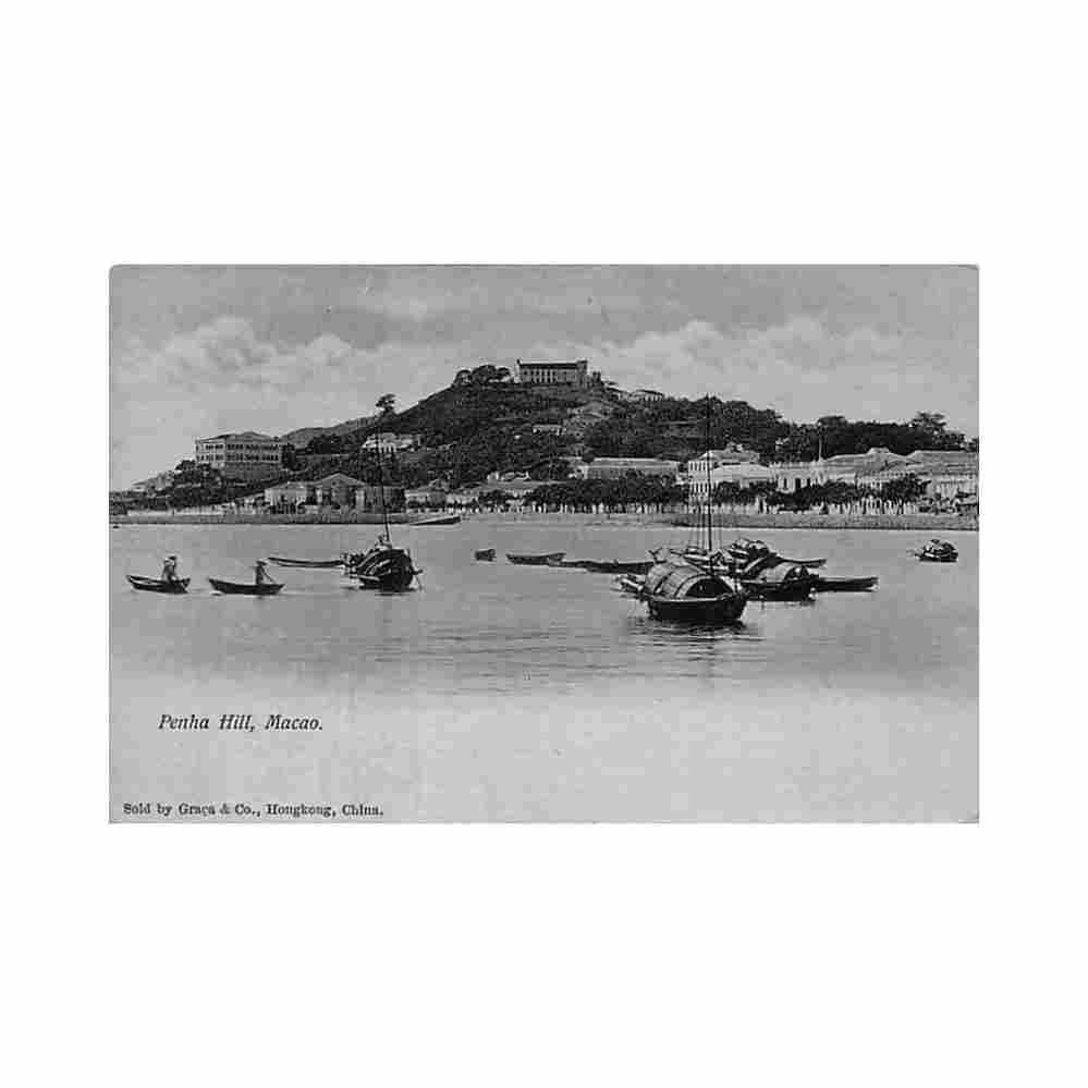 china macao macau penha hill graca co Vintage A4 Photo Print