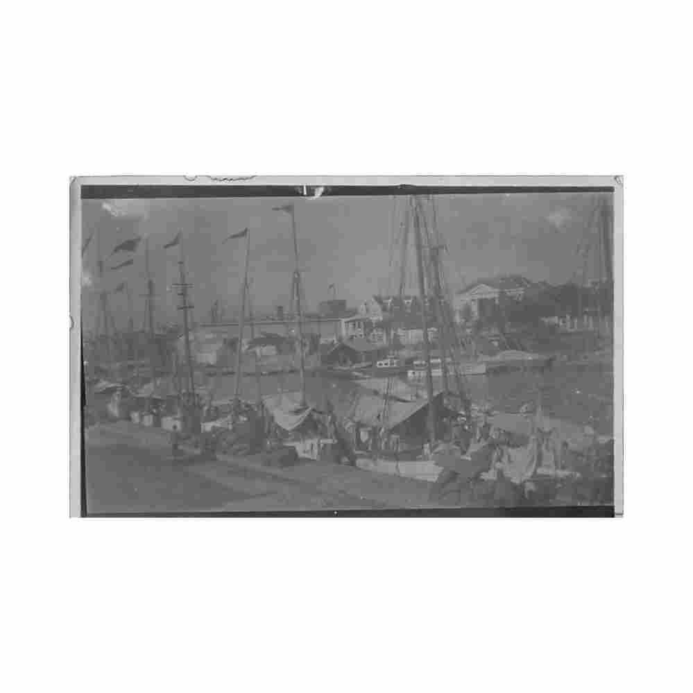 china macao macau the harbour in the backgroung macao trading co offices Vintage A4 Photo Print