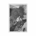 china peasant carrying grass Vintage A4 Photo Print