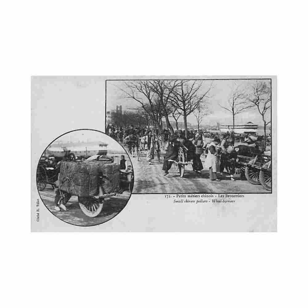 china the wheel barrows r tillot 172 Vintage A4 Photo Print