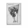 china woman holding the national flag national anthem artist signe dby xavier sager a noyer Vintage A4 Photo Print