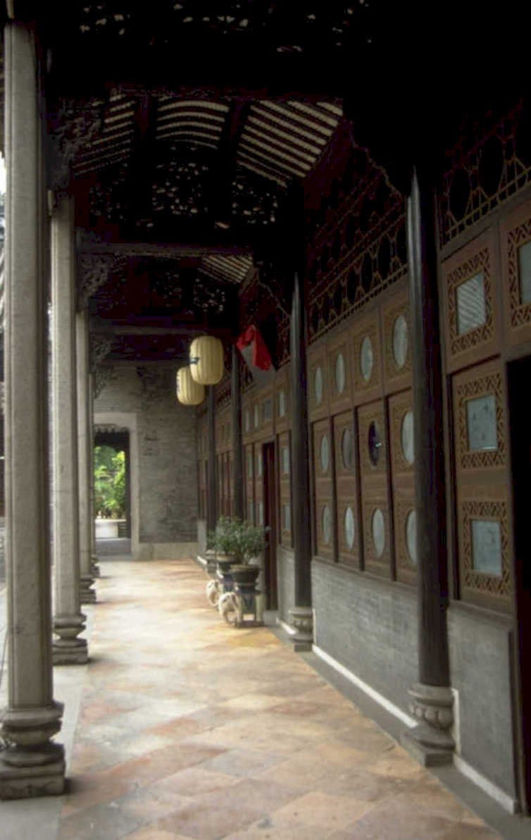 chinese courtyard columns 1980s 1990s A4 Photo Print