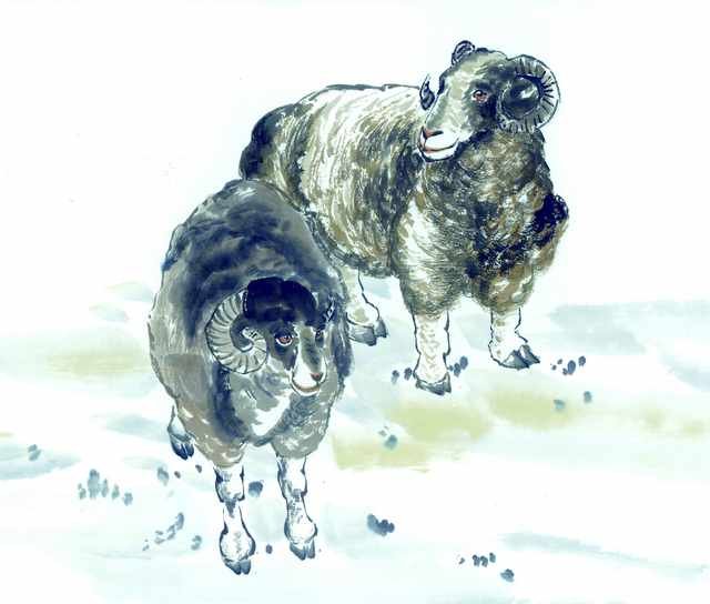chinese master paintings animals c art a0139 A4 Photo Print