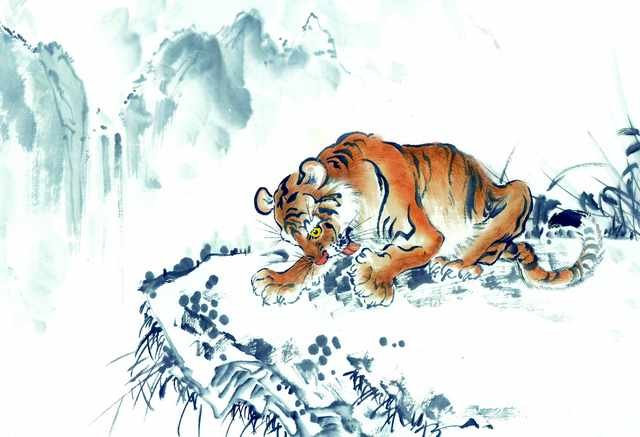 chinese master paintings animals c art a015 A4 Photo Print