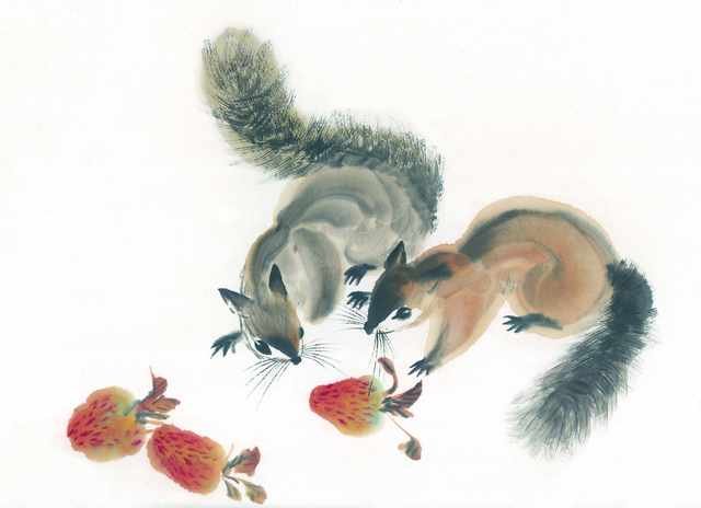 chinese master paintings animals c art a0192 A4 Photo Print