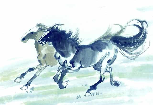 chinese master paintings animals c art a0198 A4 Photo Print