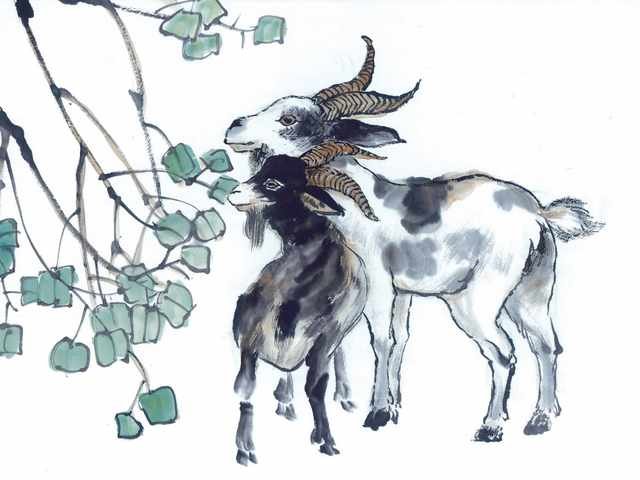 chinese master paintings animals c art a0210 A4 Photo Print