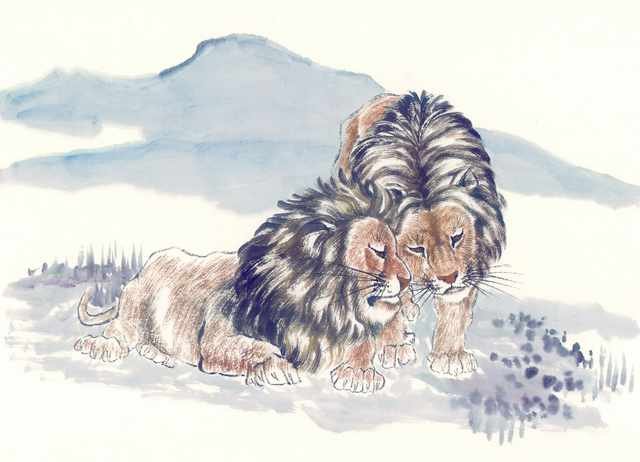 chinese master paintings animals c art a054 A4 Photo Print