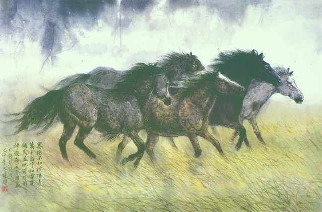 chinese master paintings animals c art a086 A4 Photo Print