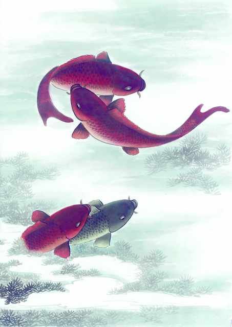 chinese master paintings aquac art q032 A4 Photo Print