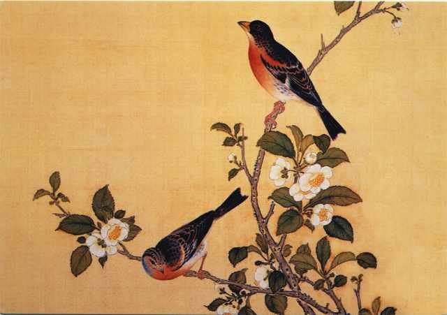 chinese master paintings birds floral c art b010 A4 Photo Print