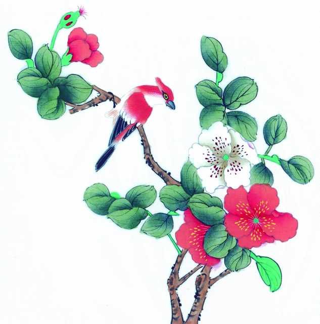 chinese master paintings birds floral c art b011 A4 Photo Print