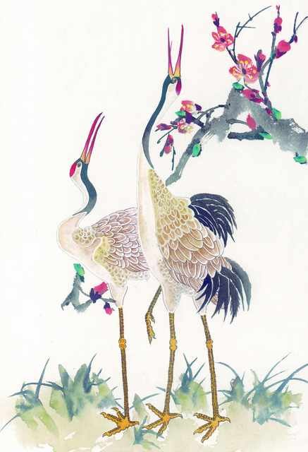 chinese master paintings birds floral c art b0114 A4 Photo Print