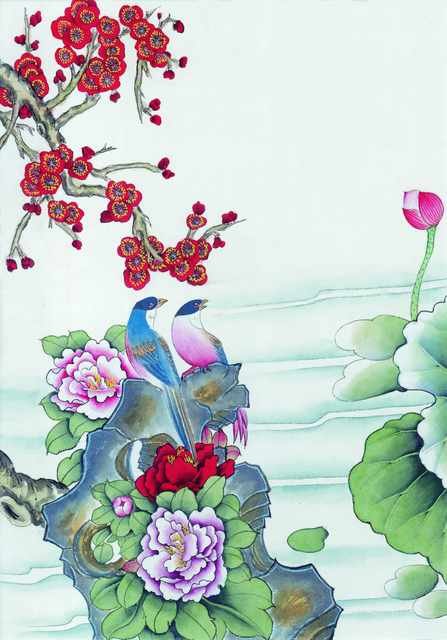 chinese master paintings birds floral c art b0131 A4 Photo Print