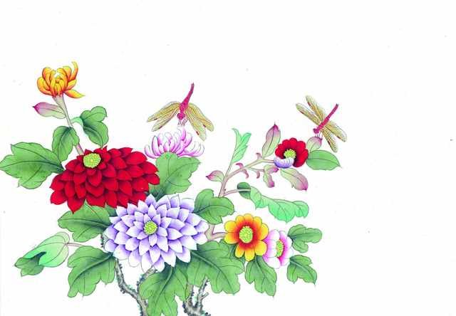 chinese master paintings birds floral c art b0132 A4 Photo Print