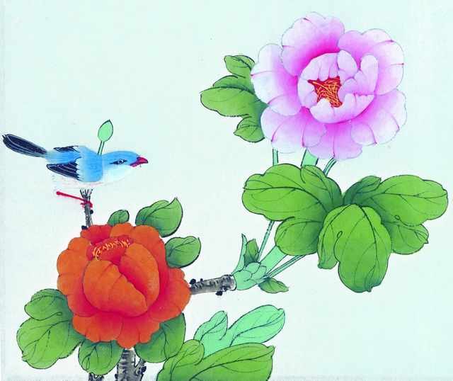 chinese master paintings birds floral c art b0133 A4 Photo Print