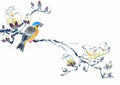 chinese master paintings birds floral c art b0134 A4 Photo Print