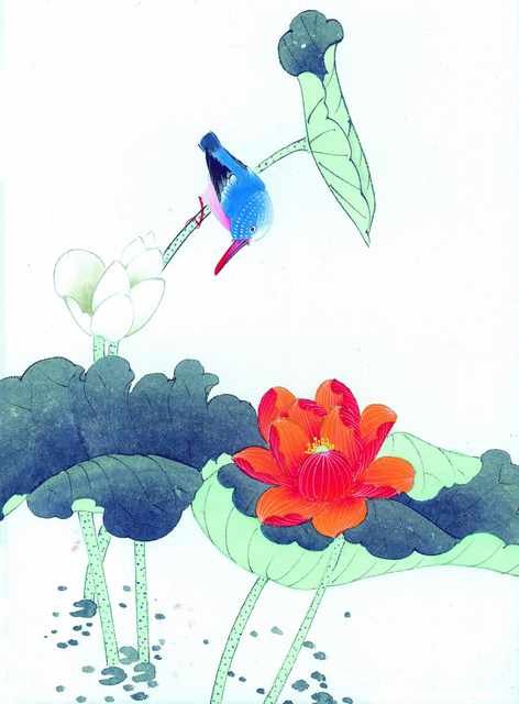 chinese master paintings birds floral c art b0135 A4 Photo Print