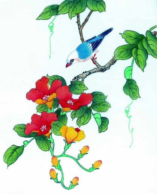 chinese master paintings birds floral c art b0141 A4 Photo Print