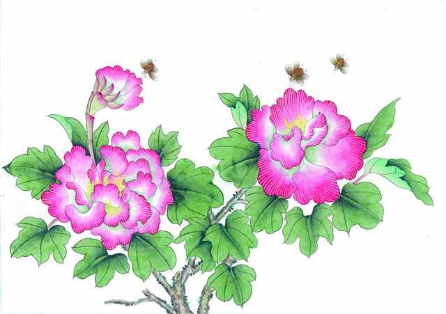 chinese master paintings birds floral c art b0144 A4 Photo Print