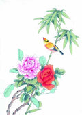 chinese master paintings birds floral c art b0145 A4 Photo Print