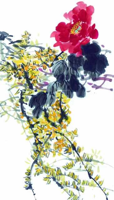 chinese master paintings birds floral c art b0151 A4 Photo Print