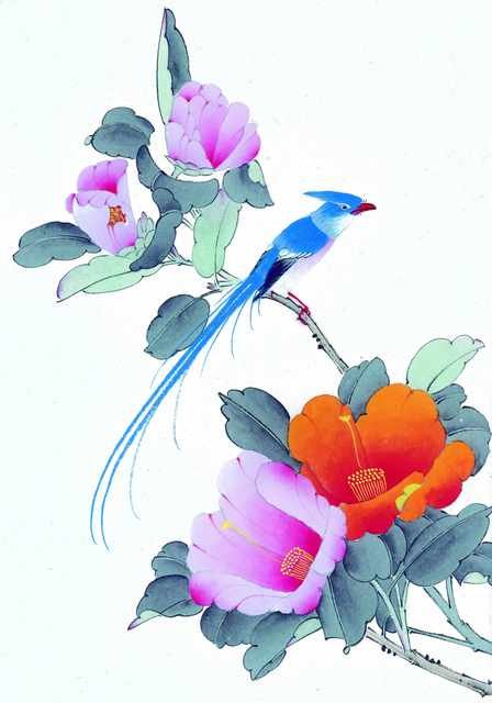 chinese master paintings birds floral c art b0163 A4 Photo Print