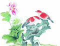 chinese master paintings birds floral c art b0164 A4 Photo Print