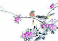 chinese master paintings birds floral c art b0170 A4 Photo Print