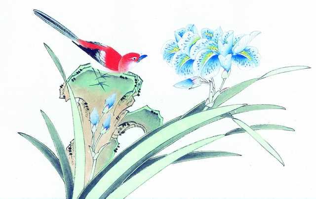 chinese master paintings birds floral c art b0175 A4 Photo Print