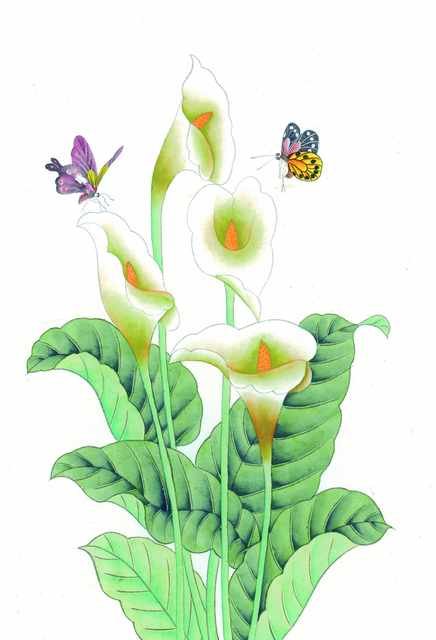 chinese master paintings birds floral c art b0176 A4 Photo Print