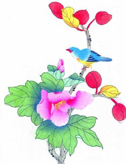 chinese master paintings birds floral c art b0180 A4 Photo Print