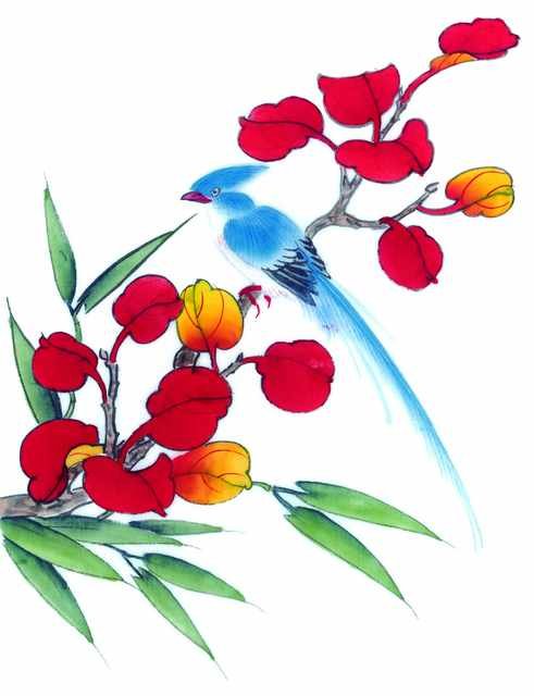 chinese master paintings birds floral c art b0182 A4 Photo Print