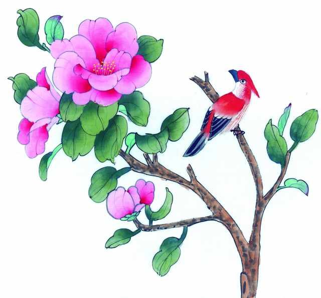 chinese master paintings birds floral c art b0191 A4 Photo Print