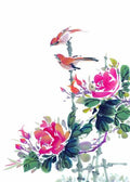 chinese master paintings birds floral c art b0201 A4 Photo Print