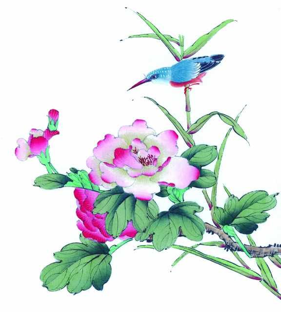 chinese master paintings birds floral c art b0204 A4 Photo Print