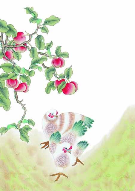 chinese master paintings birds floral c art b0218 A4 Photo Print