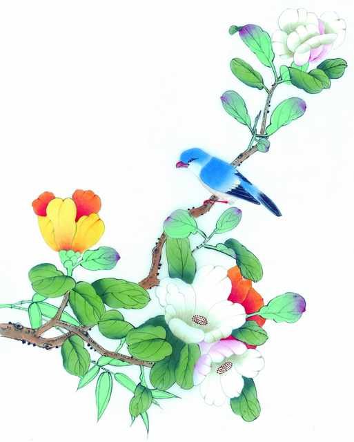 chinese master paintings birds floral c art b0221 A4 Photo Print